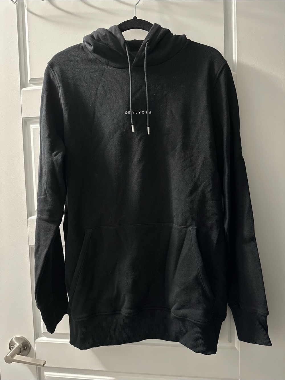 1017 ALYX 9SM Black Men's Hoodie with Subtle Chest Logo